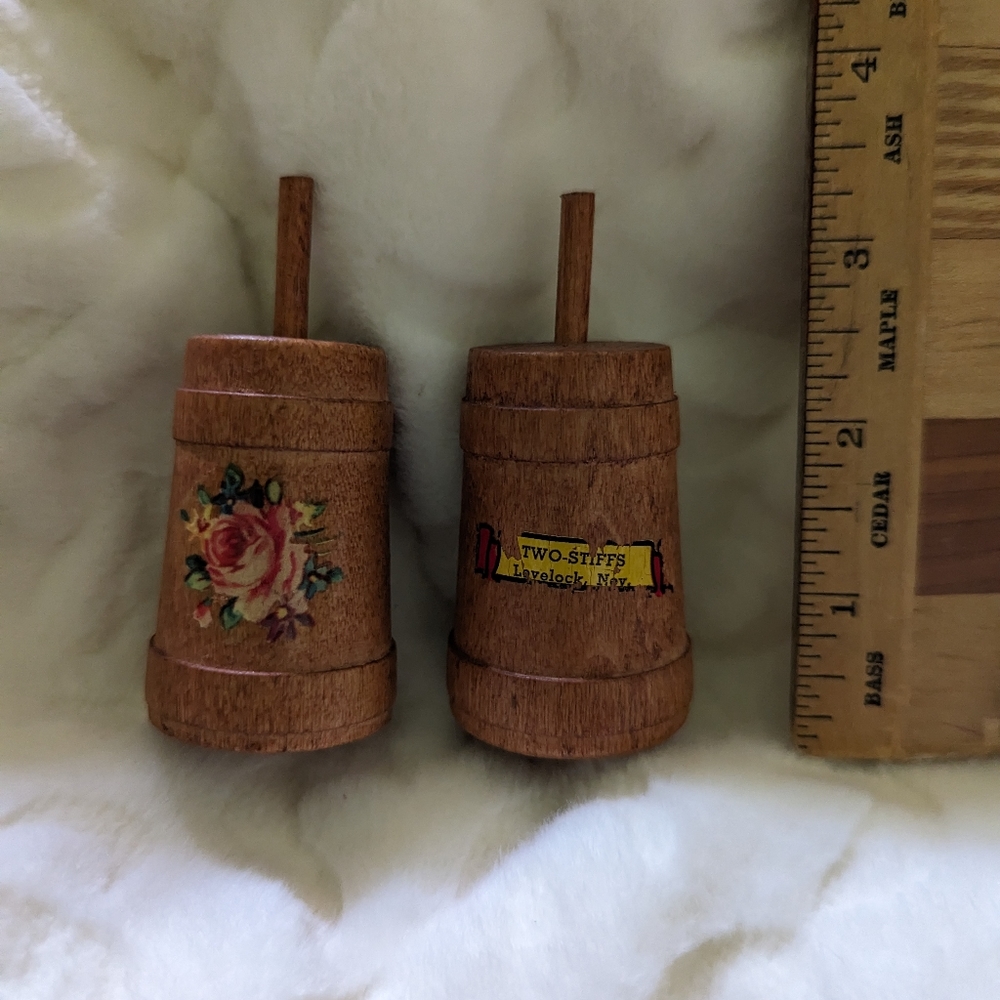 Wooden salt and pepper vintage